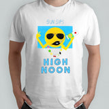 Dave Portnoy wearing sun sips high noon shirts
