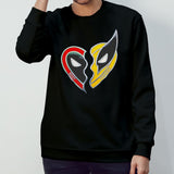 Deadpool Wolverine best friends heart charm shirt