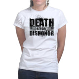 Ladies Death Before Dishonor T-shirt Style001