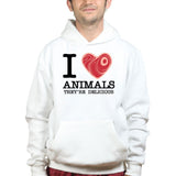 I Love Animals Hoodie Style001