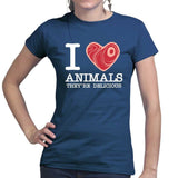 I Love Animals Ladies T-shirt