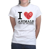 I Love Animals Ladies T-shirt