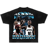 Dennis Rodman Legendary Bulls Garment-Dyed Boxy Shirt Streetwear Y2K