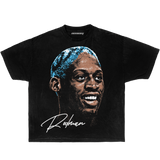 Dennis Rodman Legendary Bulls Garment-Dyed Boxy Shirt Streetwear Y2K