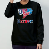 Detroit Map Sports Teams Logo Shirt