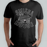 Dj Michael Watts wearing swisha house shirt