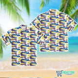 Doc Brown Back To The Future Button Hawaiian Shirt