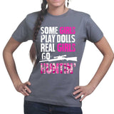 Girls, Dolls, and Hunting - Ladies T-shirt