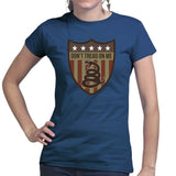 Don't Tread On Me (Shield) Ladies T-shirt Style001