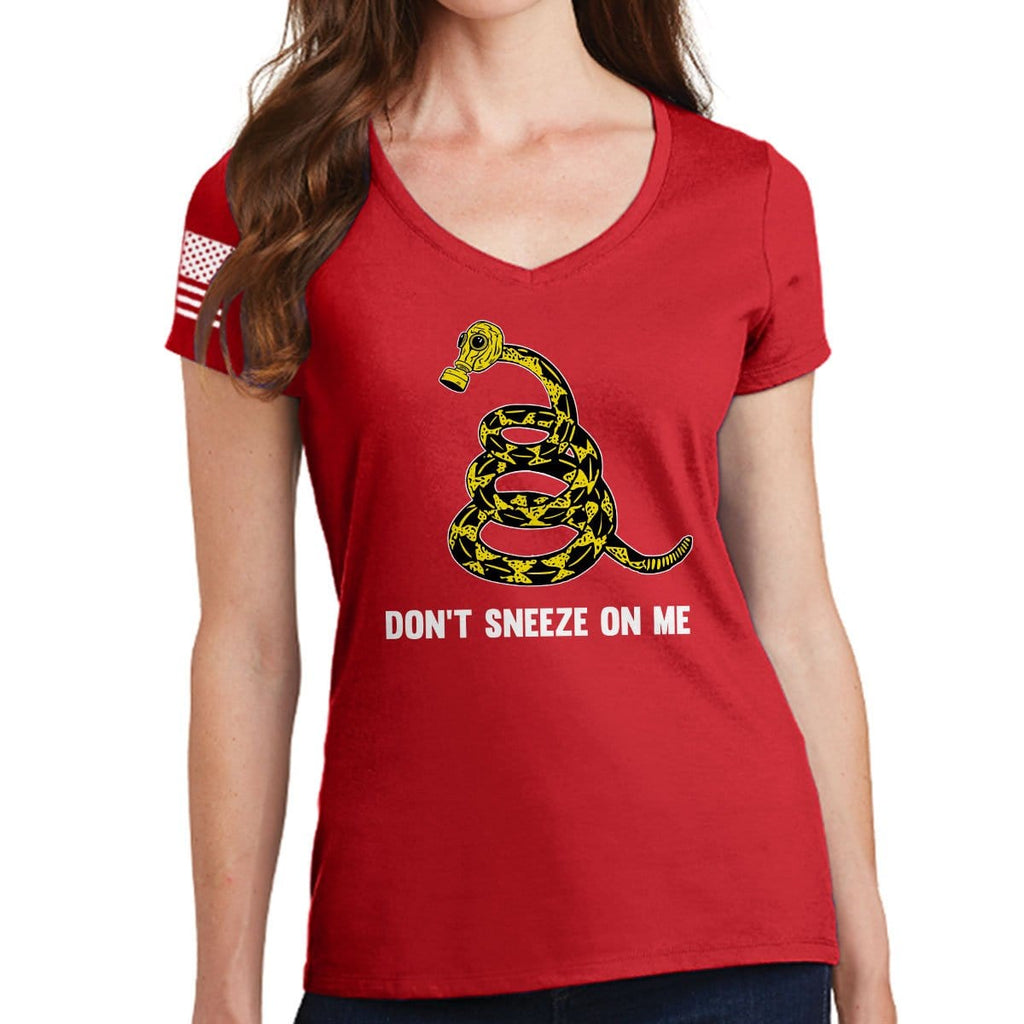 Ladies Don't Sneeze On Me V-Neck T-shirt