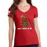 Ladies Don't Sneeze On Me V-Neck T-shirt