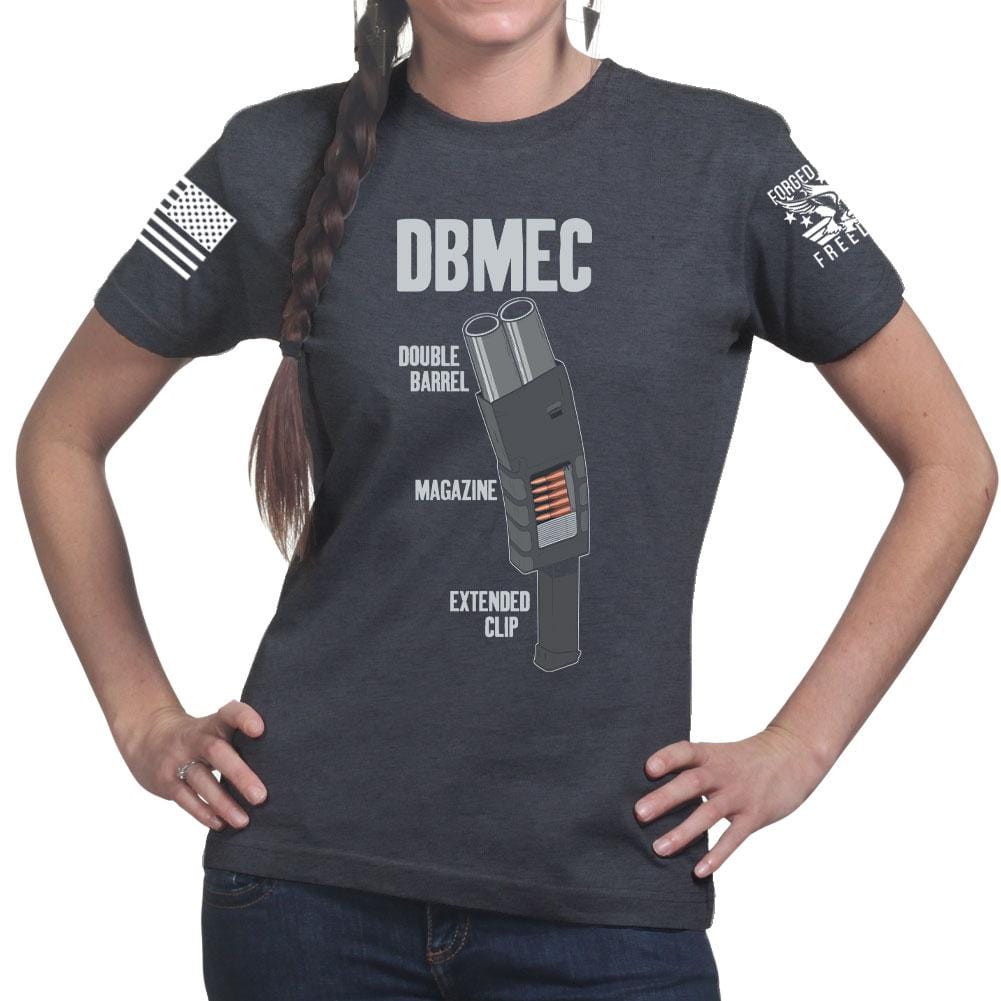 Ladies Double Barrel Magazine Extended Clip T-shirt