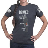 Ladies Double Barrel Magazine Extended Clip T-shirt