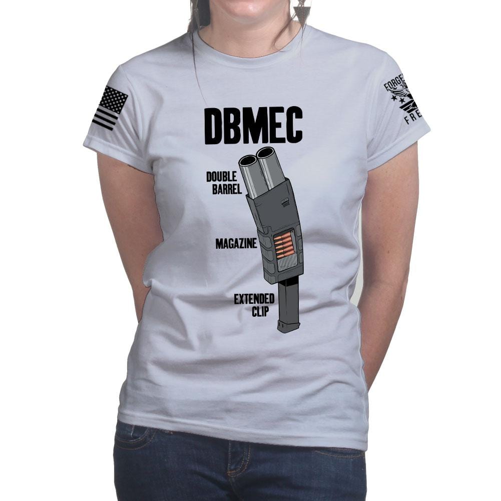 Ladies Double Barrel Magazine Extended Clip T-shirt