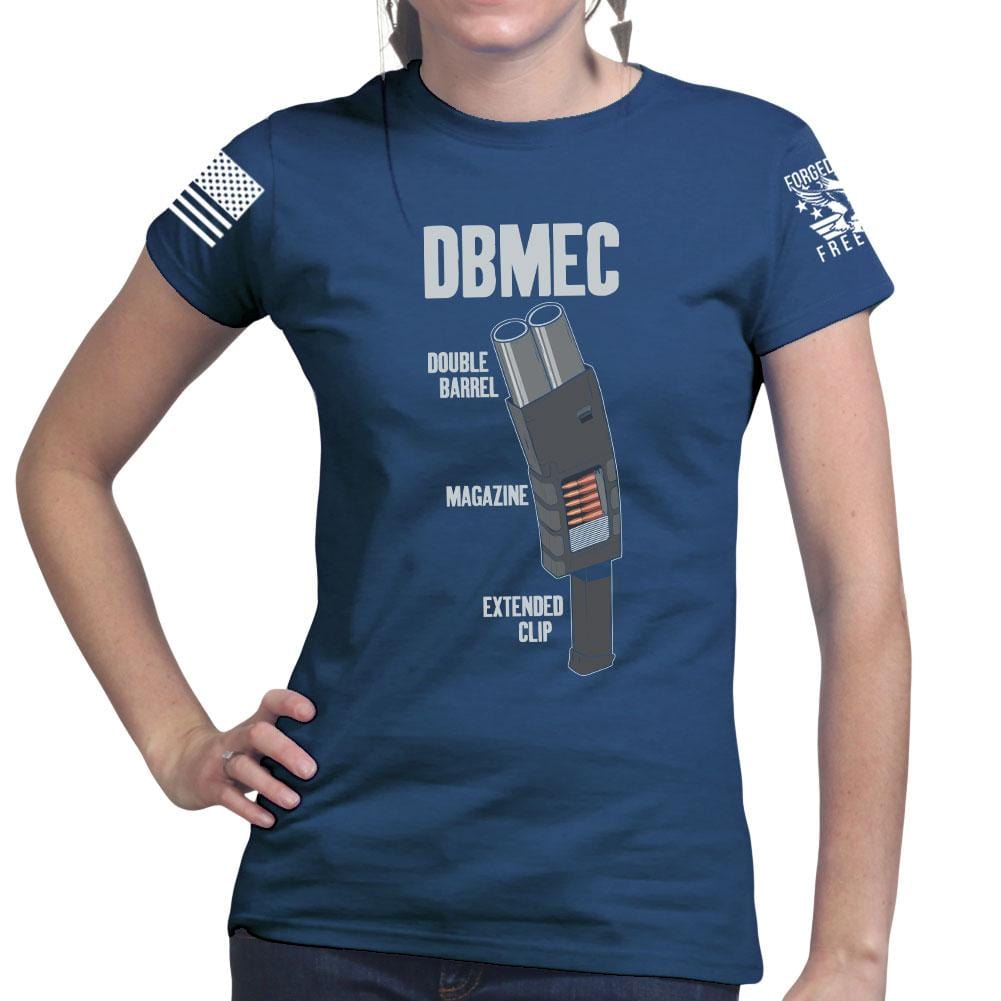 Ladies Double Barrel Magazine Extended Clip T-shirt