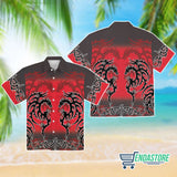 Dragon For Men Shirt,  Red Tribal Dragon Hawaiian Shirt