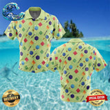 Dungeons and Dragons Dice Pattern Button Up Hawaiian Shirt