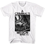 Escape From New York - A Criminals Mission - American Classics - Solid White Adult Short Sleeve T-Shirt Style001