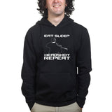 Eat Sleep Head shot Repeat Mens Hoodie Style001