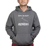 Eat Sleep Head shot Repeat Mens Hoodie Style001