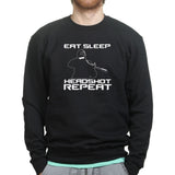 Eat Sleep Head shot Repeat Mens Sweatshirt Style001