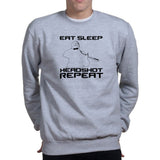 Eat Sleep Head shot Repeat Mens Sweatshirt
