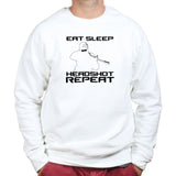 Eat Sleep Head shot Repeat Mens Sweatshirt Style001