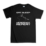 Eat Sleep Headshot Repeat Mens T-shirt