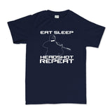 Eat Sleep Headshot Repeat Mens T-shirt Style001