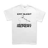 Eat Sleep Headshot Repeat Mens T-shirt Style001