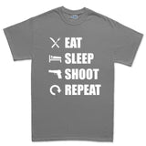 Eat Sleep Shoot Repeat Men's T-shirt