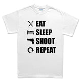 Eat Sleep Shoot Repeat Men's T-shirt