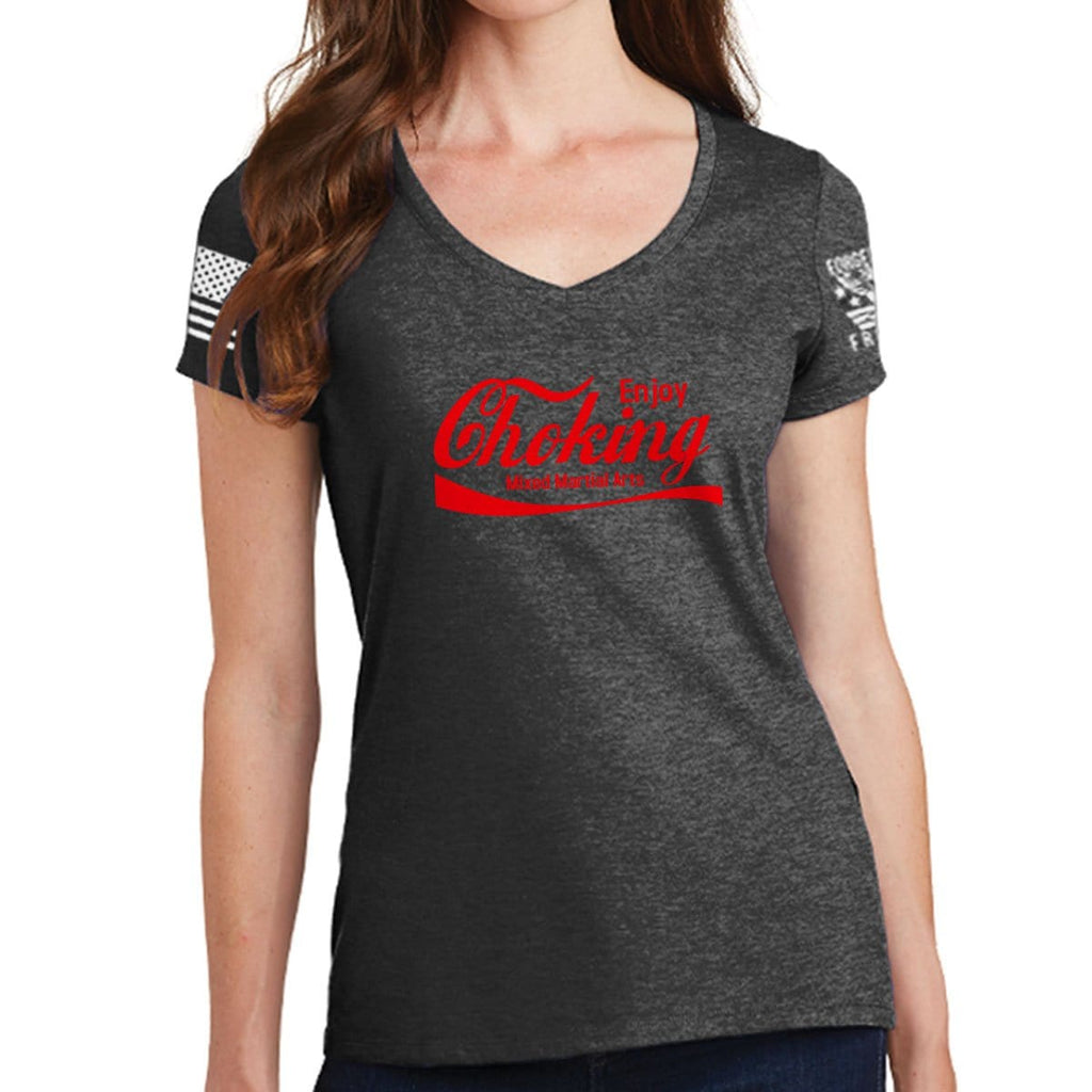 Ladies Enjoy Choking V-Neck T-shirt