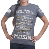 Evolution of Mosin Ladies T-shirt Style001