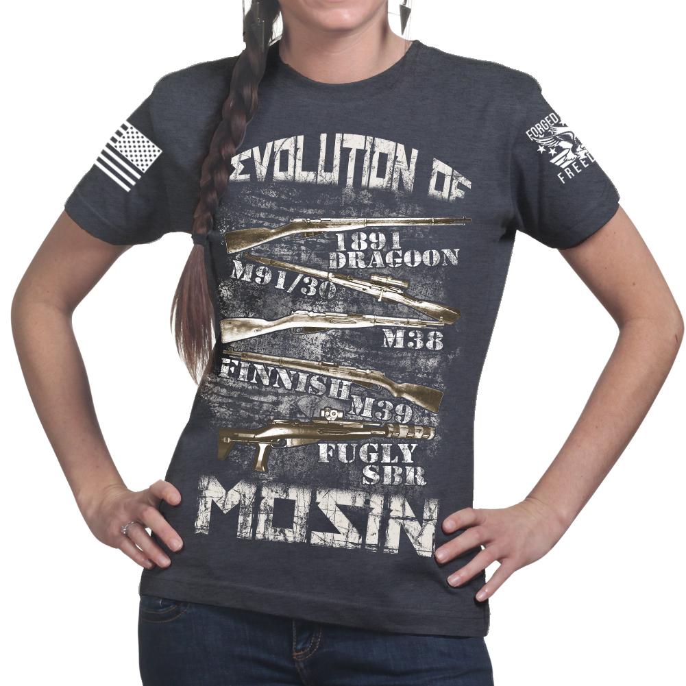 Evolution of Mosin Ladies T-shirt Style001