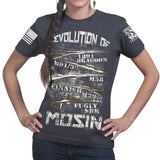 Evolution of Mosin Ladies T-shirt Style001