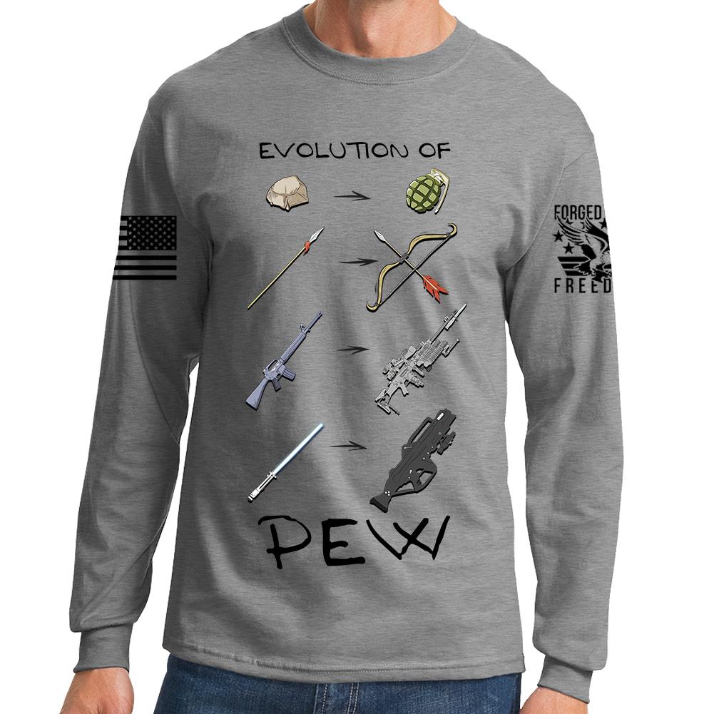 Evolution of Pew Long Sleeve T-shirt Style001