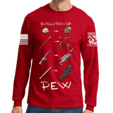 Evolution of Pew Long Sleeve T-shirt Style001
