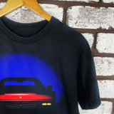 HIGH ST RETRO GLOW HEAVY WEIGHT BLACK T-SHIRT