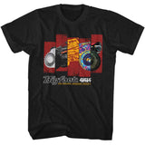 Bigfoot - Different Truck Rectangles - American Classics - Solid Black Adult Short Sleeve T-Shirt