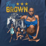 FOXY BROWN-BIG BAD MAMA HEAVYWEIGHT BLACK T-SHIRT