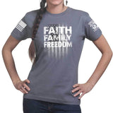Ladies Faith Family Freedom T-shirt