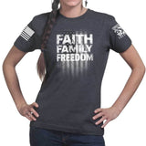 Ladies Faith Family Freedom T-shirt