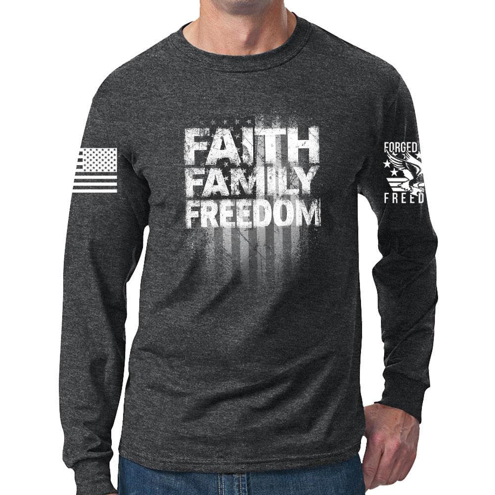 Faith Family Freedom Long Sleeve T-shirt Style001