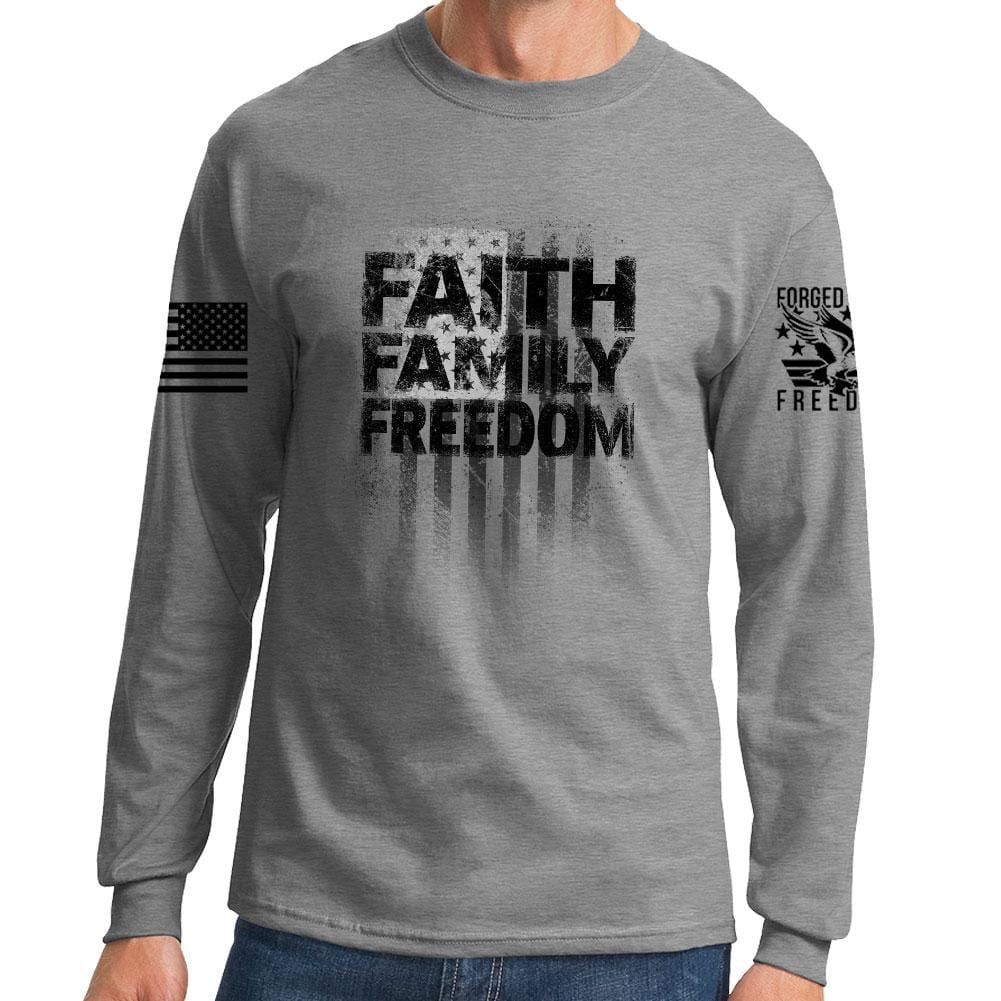 Faith Family Freedom Long Sleeve T-shirt Style001