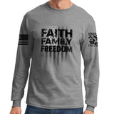 Faith Family Freedom Long Sleeve T-shirt Style001