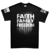 Mens Faith Family Freedom T-shirt Style001
