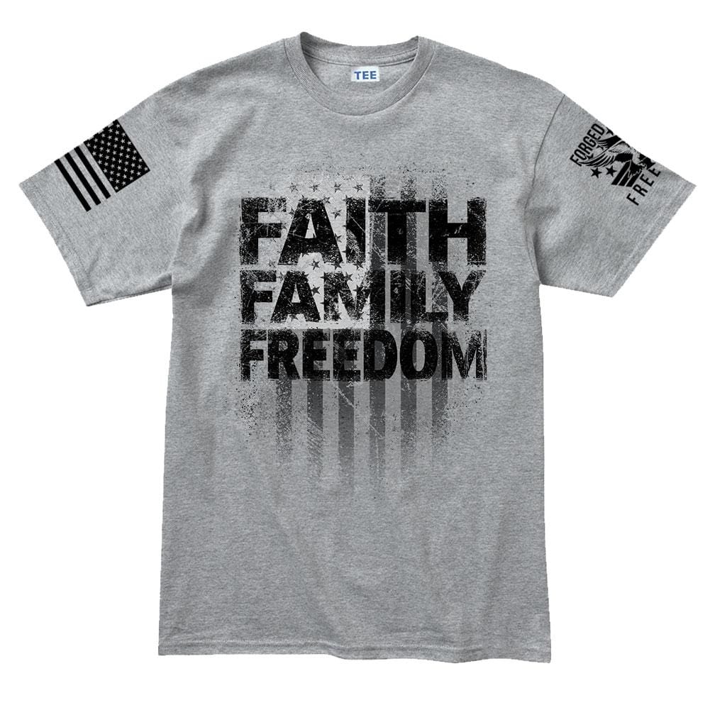 Mens Faith Family Freedom T-shirt