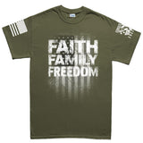 Mens Faith Family Freedom T-shirt