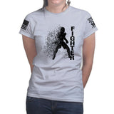Ladies Fighter Silhouette T-shirt Style001